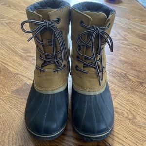 Sorel women’s slimpacck II elk/black rainboots size 11 SL 1702251